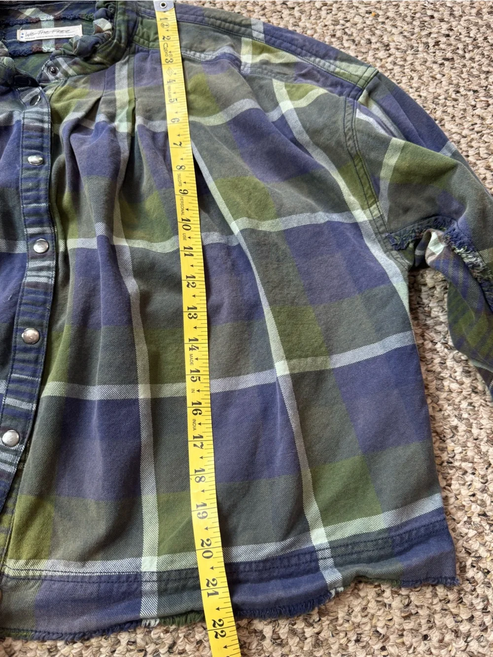 Free People We The Free Emily Plaid Top size M